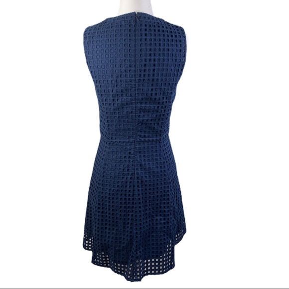 Madewell Navy Eyelet Sunshade A-Line Dress - Picture 3 of 12